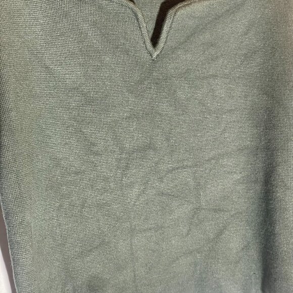 Abercrombie & Fitch Sweetheart Slim Semi Cropped Sweater Distressed Green Small - Picture 5 of 5